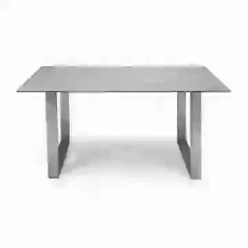 Grey Marble / Grey Vein Effect Dining Table with Brushed Steel Legs & 4 Chairs In A Choice Of 2 Colours